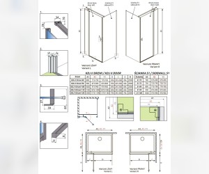 Душевой уголок Radaway Nes KDJ II, 110 x 70 см, левая дверь, стекло прозрачное, профиль хром