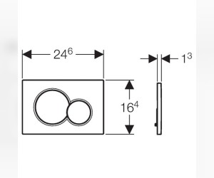 Кнопка смыва Geberit Sigma Type 01 115.770.DW.5 черная, пластик
