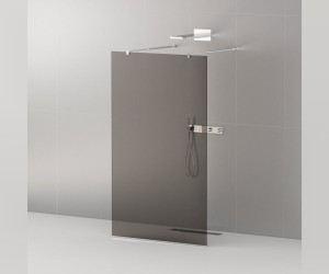 Душевое ограждение Cezares Liberta-L-2-110-GR-Cr 110 x 195 см, стекло графит, профиль хром