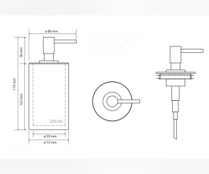 GAMMA: Дозатор жидкого мыла, отдельностоящий, белый Bemeta