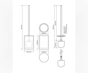 GAMMA: Ёршик напольный, белый Bemeta