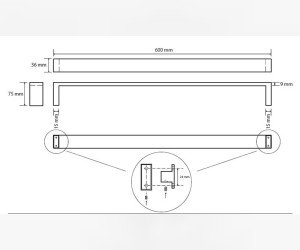 GAMMA: Полотенцедержатель 600 мм Bemeta