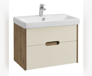 Тумба под раковину Акватон Оливия 70 см, бежевый, дуб велл, 1A254301OLVG0