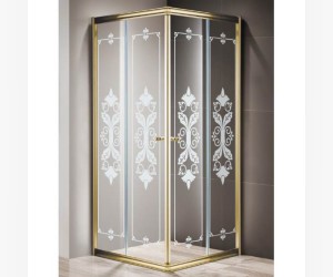 Душевой уголок Cezares GIUBILEO-A-2-90-SCORREVOLE-Br, 90 х 90 х 195 см, стекло на выбор