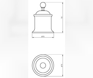 Баночка низкая Migliore Provance 17686, цвет золото