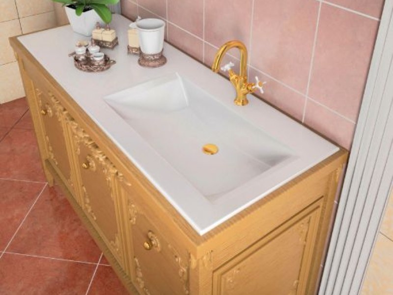 Раковина Эстет Рава 90-900 из искусственного камня, 107 х 50.5 см (ФР-00001323)