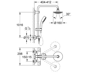Душевая система Grohe Tempesta New Cosmopolitan 27922000