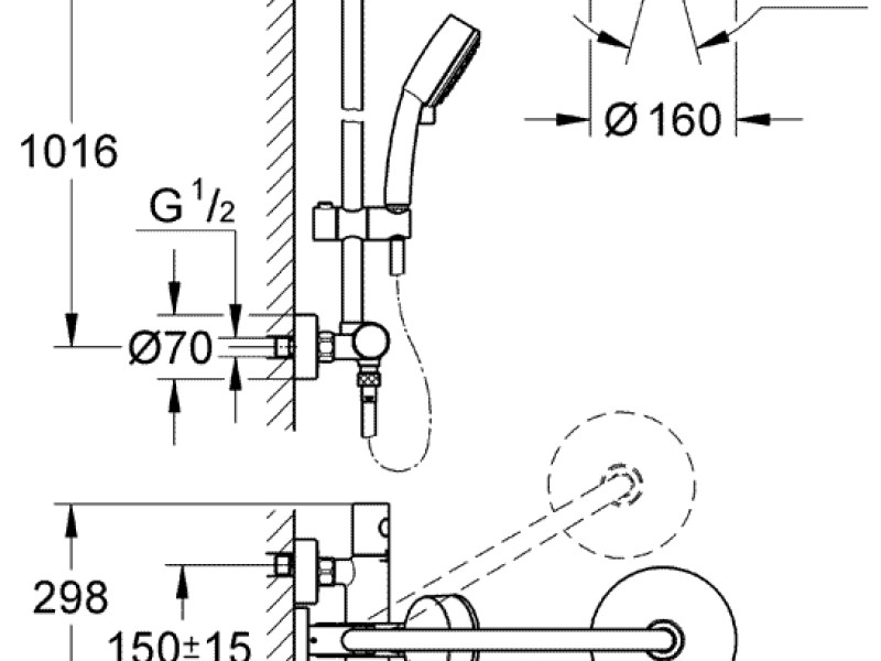 Душевая система Grohe Tempesta New Cosmopolitan 27922000