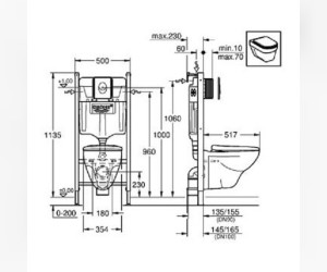 Инсталляция с подвесным унитазом Grohe Rapid SL Solido 39117000
