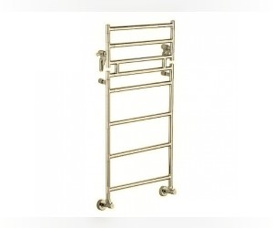 Полотенцесушитель водяной Margaroli Sereno 483-8M 4837708GOP, с полкой, высота 113.5 см, ширина 84 см, золото