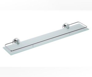 Стеклянная полка с направляющей, 600 мм Bemeta