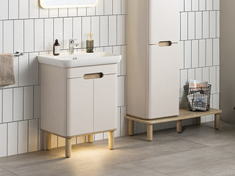 Тумба с раковиной Vitra Sento 60 см, с Led подсветкой и датчиком движения, 60822