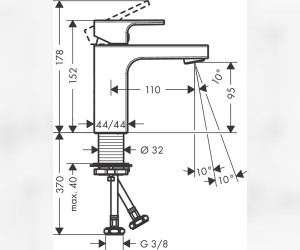 Смеситель Hansgrohe Vernis Shape для раковины, хром, 71561000