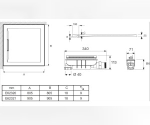 Поддон Jacob Delafon Flight Pure E62321-00, 90 x 90 см, белый