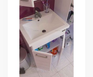 Тумба под раковину СаНта Омега 50 207001, напольная, цвет белый