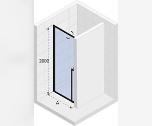 Душевая дверь в нишу Riho Lucid GD101 GD109W000 цвет профиля - белый, 90 x 200 см