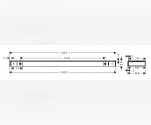 Полка Hansgrohe Rainfinity 50 мм, белый матовый, 26844700