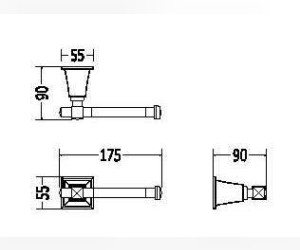 Бумагодержатель Devon&Devon Time TM311NKSA, никель сатинированый
