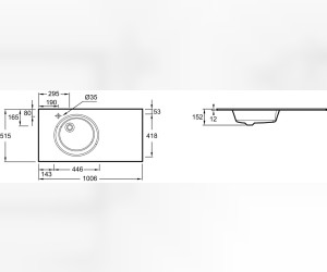 Стеклянная раковина Jacob Delafon Odeon Rive Gauche EB2564-DE2, 100 см, черный, матовый