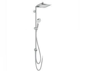 Душевой гарнитур Hansgrohe Crometta E 240 1jet Showerpipe Reno EcoSmart 27289000 9 л с верхним душем