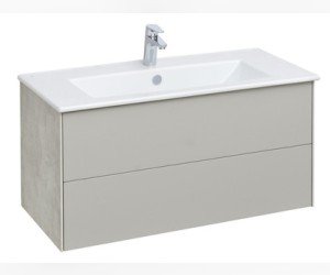 Тумба под раковину Акватон Сохо 100 см подвесная, слейт, галька серая, 1A258201AJ9A0