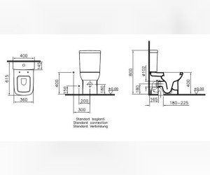 Напольный унитаз Vitra S20 9800B003-1208 крышка стандарт