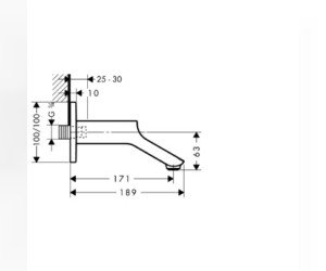 Излив AXOR Urquiola 11430000 для ванны и душа