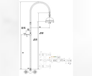 Душевая система Bandini Old England 664920JJ18D200, медь