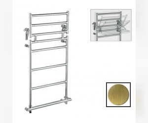 Полотенцесушитель электрический Margaroli Sereno 583-8 BOX 5834708OBB, с полкой, высота 106 см, ширина 57 см, старая бронза