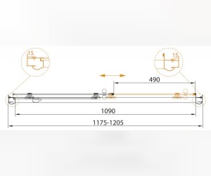Душевая дверь Cezares GIUBILEO-BF-1-120-CP-G