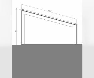 Зеркало Aquanet Алассио new 10085 100 см с Led подсветкой, сенсорный выключатель, 249347