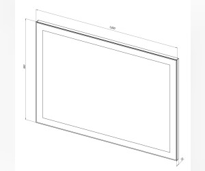 Зеркало Aquanet Алассио new 12085 120 см с Led подсветкой, сенсорный выключатель, 249349