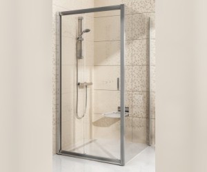 Неподвижная стенка Ravak Blix BLPS-90, профиль сатин, витраж грейп, 9BH70U00ZG