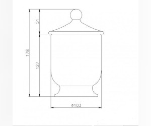 Емкость с крышкой Nicolazzi Classic 6004, белый