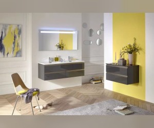 Раковина двойная стеклянная Jacob Delafon Vox EB2100-DD1, 140 х 46 см, белая, глянцевая