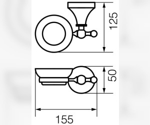 Мыльница настенная, керамика/бронза Veragio VR.GIL-6450.BR