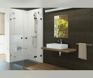 Душевой уголок Ravak Brilliant BSRV4-90, профиль хром, витраж транспарент, 1UV77A00Z1