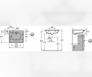 Раковина-столешница Jacob Delafon Odeon Rive Gauche EXBA112-Z-00, 60 см