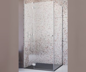 Душевая дверь Radaway Torrenta KDJ 100L, 100 х 195 см, с неподвижной частью, стекло прозрачное, профиль хром, левая, 133210-01-01L