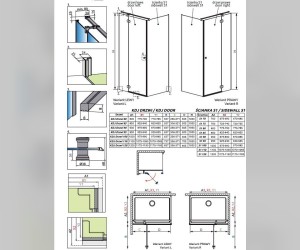 Душевая дверь Radaway Torrenta KDJ 100L, 100 х 195 см, с неподвижной частью, стекло прозрачное, профиль хром, левая, 133210-01-01L
