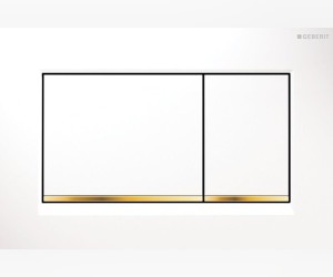 Клавиша Geberit Omega Type 30 115.080.KK.1, белая, золото