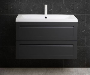 Тумба под раковину Art&Max AM-Platino-580-2C-SO-GM, 58 см подвесная, серый матовый