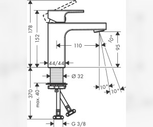 Смеситель Hansgrohe Vernis Shape для раковины, хром, 71569000
