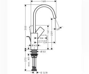 Смеситель для раковины Hansgrohe Vivenis, с донным клапаном, белый матовый, 75030700