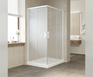 Душевой уголок Vegas Glass Za-F 120 x100 x 190 см, профиль белый, стекло сатин