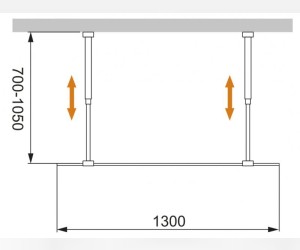 Душевое ограждение Cezares Liberta-L-2-130-C-Cr 130 x 195 см, стекло прозрачное, профиль хром