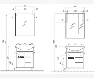 Тумба Акватон Рико 65 под раковину 1A213301RIB90