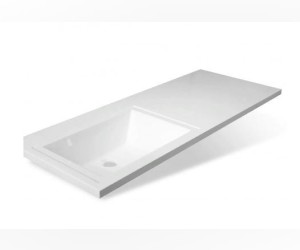 Столешница-раковина Эстет Даллас 100 ФР-00001971, левая, 100.2 х 48.2 х 14.5 см