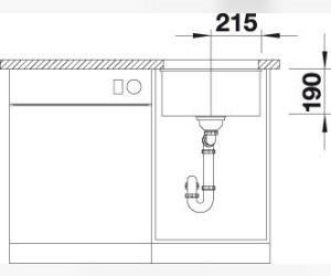 Кухонная мойка Blanco Subline 400-U 523429, серый беж