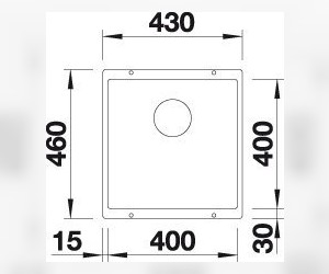 Кухонная мойка Blanco Subline 400-U 523429, серый беж